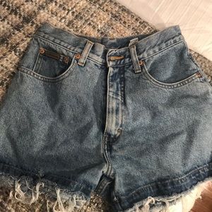 CK Vintage Medium Wash High Waisted Shorts